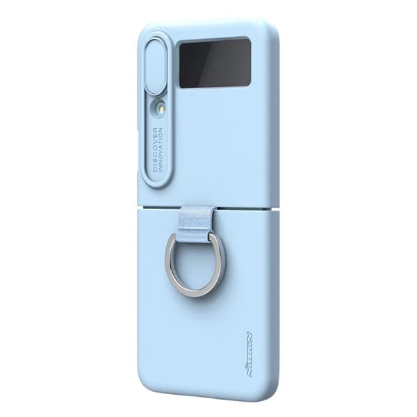 NILLKIN Mobilskal till Galaxy Z Flip4 5G i Blå - Drop-proof med Ring
