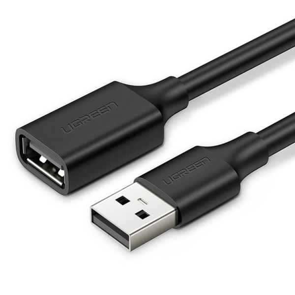 Ugreen jatkokaapeli USB-uros-USB-naaras 1,5m - musta
