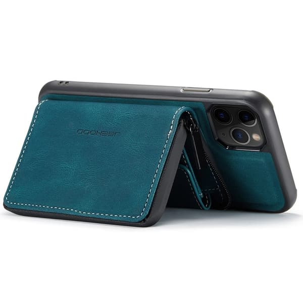 JEEHOOD iPhone 11 Pro Konstläder Plånboksfodral Magnetisk Blå 5.8 tum