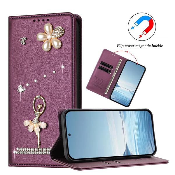 Plånboksfodral för Samsung Galaxy S26 Plus Konstläder RFID - Lila