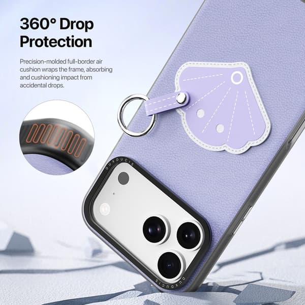 DUX DUCIS Mobilskal till iPhone 17 Pro Max Fingerring/Rem Luvy Series Lila