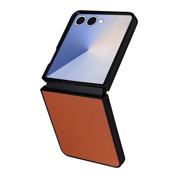Telefontaske til Galaxy Z Flip 7 Læder - Brun Brun