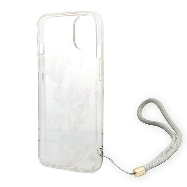 GUESS iPhone 14 Plus Skal Flower Strap - Lila