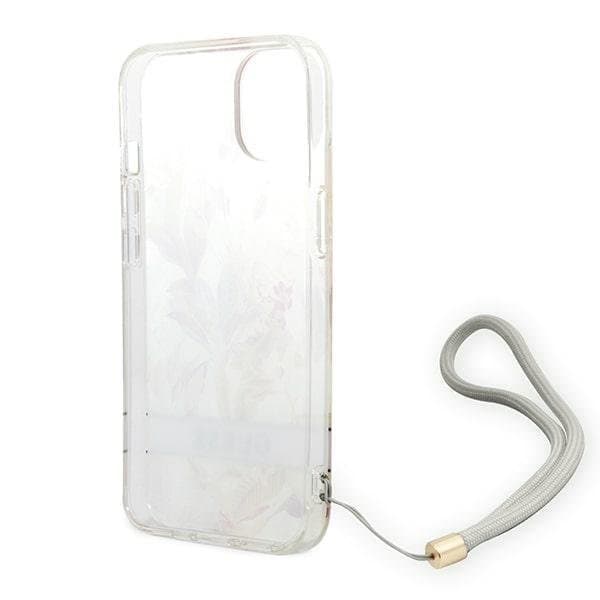 GUESS iPhone 14 Plus Skal Flower Strap - Lilla Lila