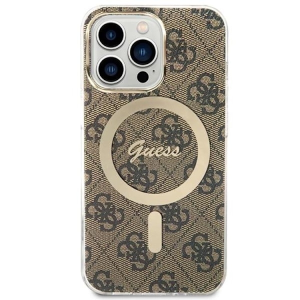 Guess iPhone 13 Pro Max Magsafe Skal Print + Trådlös Laddare - Brun