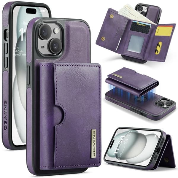 DG.MING M6 Series Mobilskal till iPhone 15 Plus Magnetiskt Lila