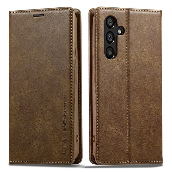 LC.IMEEKE Samsung Galaxy A54 5G Plånboksfodral Konstläder - Brun