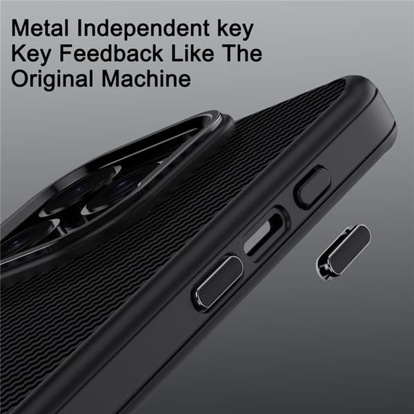 IPAKY Mobilskal till iPhone 16 Pro Carbon Fiber - Grå Grå