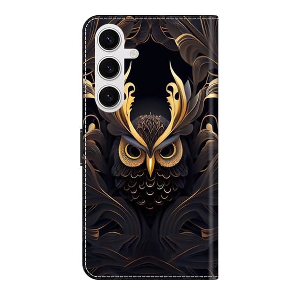 Samsung Galaxy S26 Plus Plånboksfodral Mönstertryck Konstläder Flip Ställ Uggla
