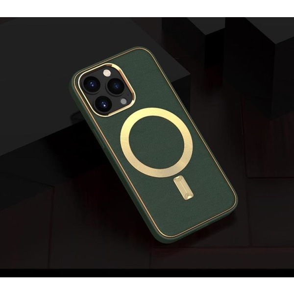 BOOM iPhone 13 Pro Max Cover Magsafe Læder - Emerald