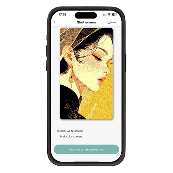 Mobilskal till iPhone 15 Pro Max E Ink 4-Color Display Customized - Grå Grå