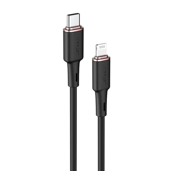 Acefast MFI USB-C till Lightning-kabel 30W 1,2m - Svart Black