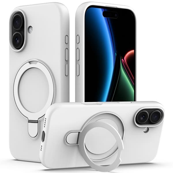 Mobilskal till iPhone 17 MagSafe Kickstand PC + Silikon - Vit Vit