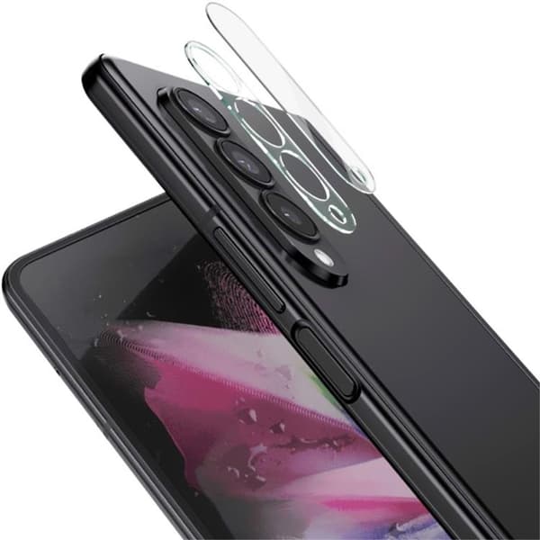 [2-PACK] Galaxy Z Fold 4 Kameralinsskydd i Härdat glas 3D - Clear Transparent