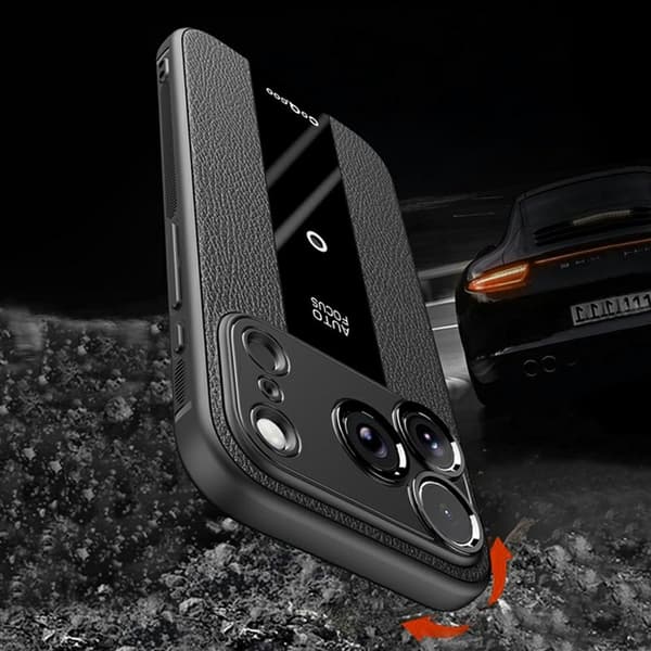 Q.COO Mobilskal till iPhone 17 Pro Max Acrylic PU + TPU Shockproof Svart