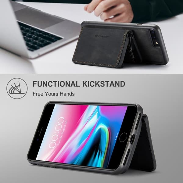 JEEHOOD Mobilskal till iPhone 7 Plus/8 Plus 2-i-1 Svart