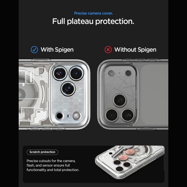 Spigen Mobilskal För iPhone 18 Pro/17 Pro Magsafe Ultra Hybrid Zero One - Titan