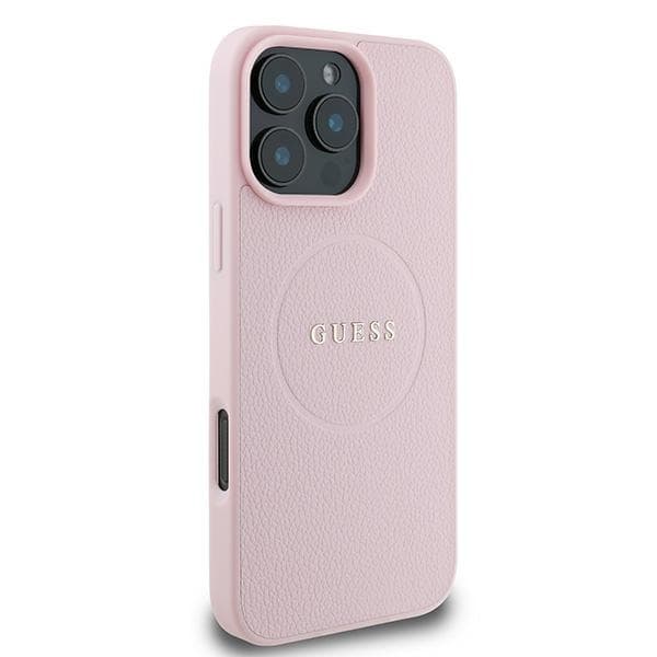 Guess telefontaske til iPhone 15 Pro Max MagSafe MagSafe Kornet Ring - Lyserød