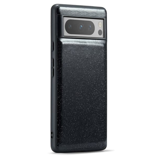 DG.MING Mobilskal till Google Pixel 8 Pro Glitter PU Läder Svart