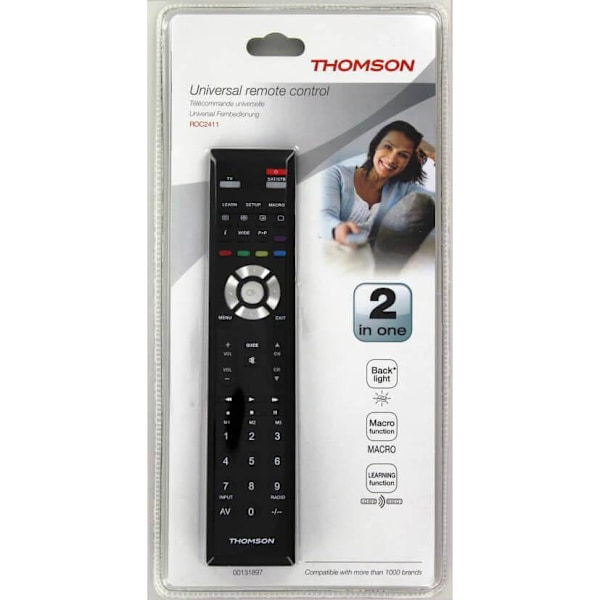 THOMSON kaukosäädin 2in1, musta, universaali