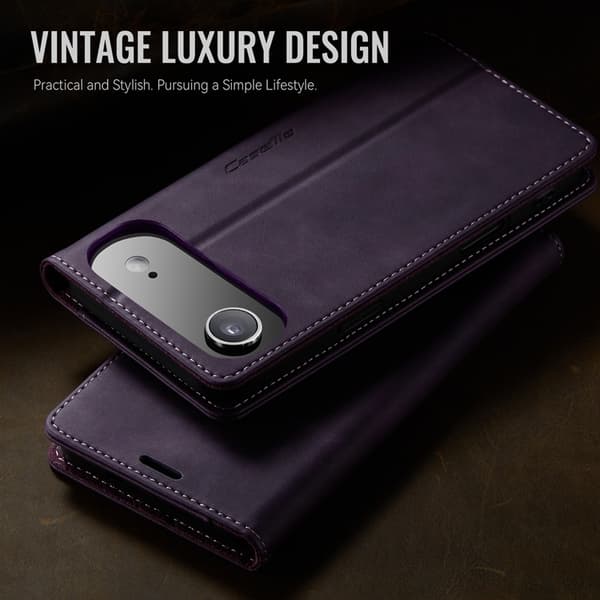 Caseme iPhone Air Plånboksfodral RFID-Skydd 033 - Lila Lila