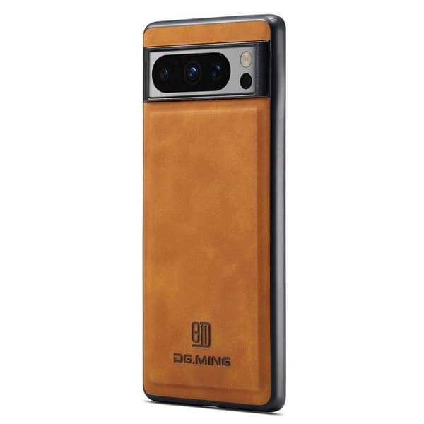 DG.MING Google Pixel 8 Pro Fodral KonstLäder +PC+TPU Brun