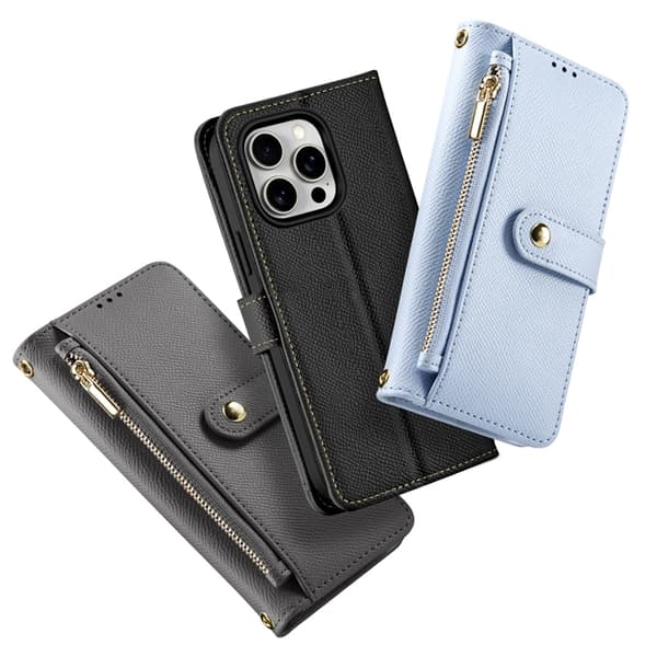 Dux Ducis iPhone 15 Pro Plånboksfodral Lawa Läder - Svart Svart