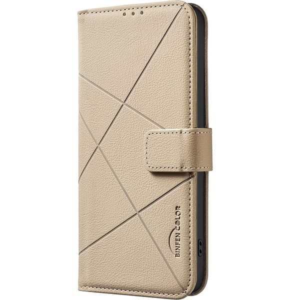 BINFEN Samsung Galaxy S26+ Plånboksfodral Konstläder RFID Skydd - Beige