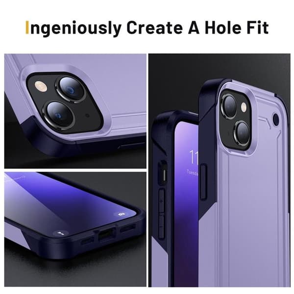 iPhone 14 Cover ShockProof - Lilla Lila