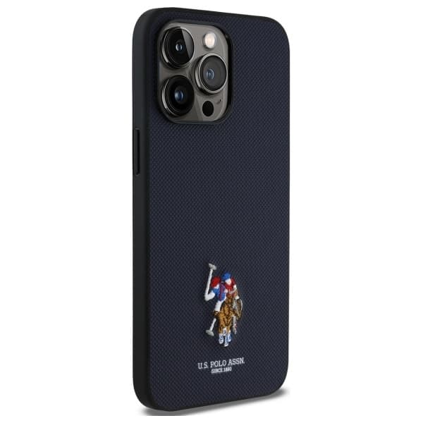 US Polo telefonetui til iPhone 15 Pro Max broderet DH-farve