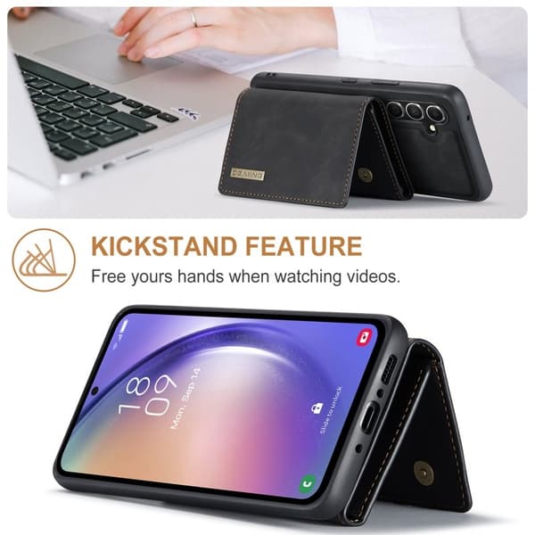 DG.MING Samsung Galaxy A54 5G Konstläder Plånboksfodral Svart