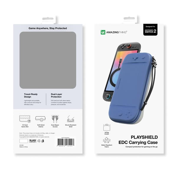 AmazingThing Nintendo Switch 2 Fodral PlayShield EDC - Blå