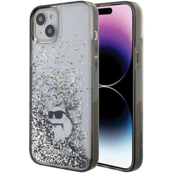 KARL LAGERFELD iPhone 15 Plus Mobile Case Liquid Glitter Choupette