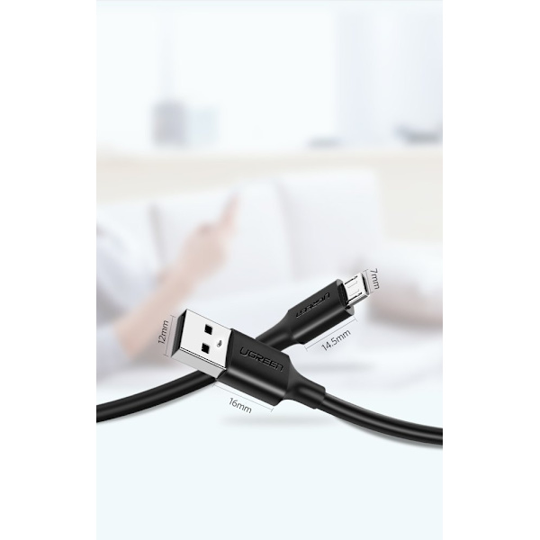 Ugreen USB micro USB Kabel 2A 1m Svart Svart