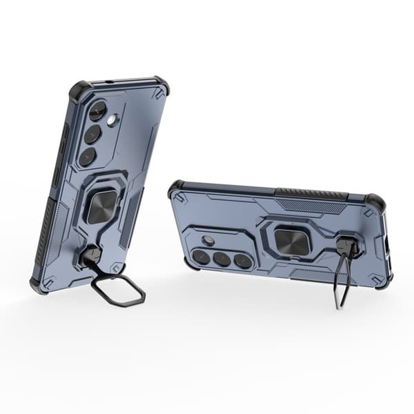 Samsung Galaxy S26 Skal Rotera Ring Kickstand Plast Stöttålig - Marinblå