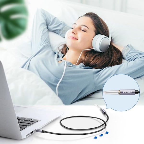 Ugreen Adapter Kabel Extension AUX Minijack 3.5 mm 2m - Blå