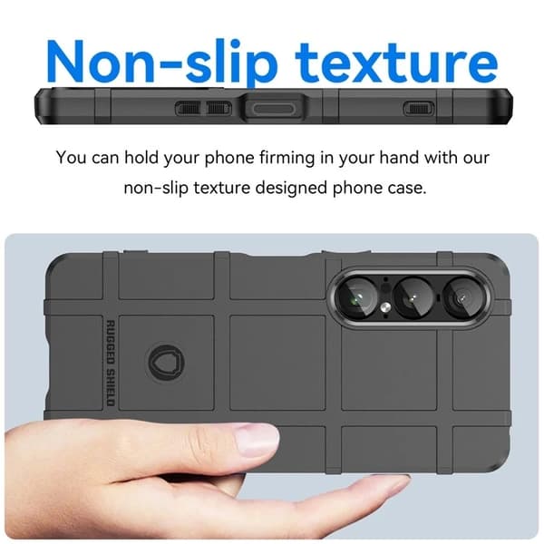 Mobilskal till Sony Xperia 1 VII Grid Scratch-Proof - Svart Svart