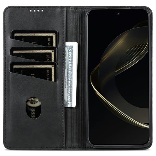 AZNS Samsung Galaxy A56 5G Plånboksfodral Konstläder - Svart