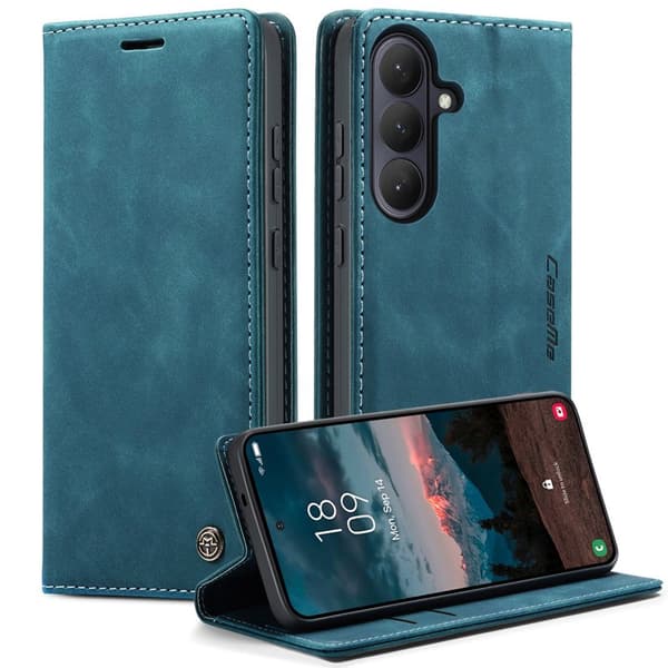 CaseMe Plånboksfodral för Samsung Galaxy S26 Konstläder Ställ - Blå