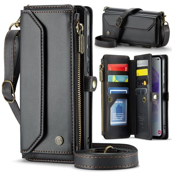 CASEME Plånboksfodral Konstläder för Samsung Galaxy A55 5G - Svart