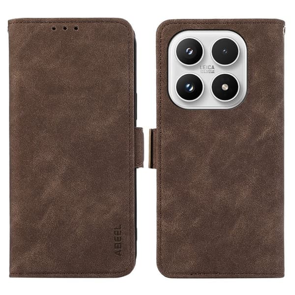 ABEEL Xiaomi 17 Plånboksfodral Konstläder Folio Ställ Brun