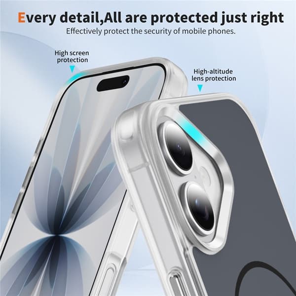 Mobilskal till iPhone 17 MagSafe Skin Touch TPU PC Svart