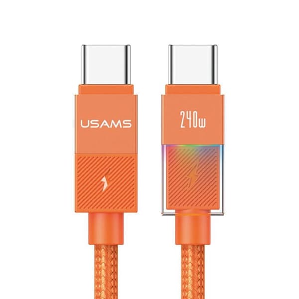 USAMS USB-C til USB-C 240W Kabel 1.2m U93 - Orange Orange