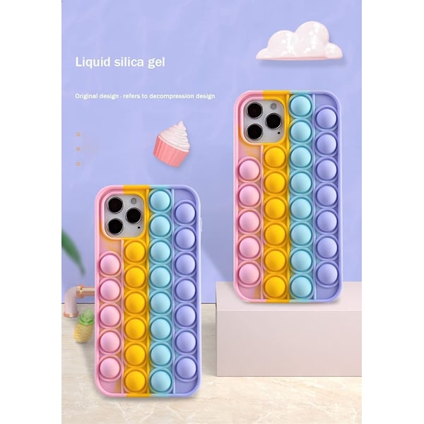 Pop it Fidget Multicolor Skal till iPhone 13 Pro Max Gul