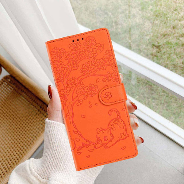 Plånboksfodral för Samsung Galaxy S26 Konstläder Ställ - Orange