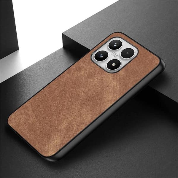 Mobilskal för Xiaomi 17 Retro Läder Shockproof Slim Brun