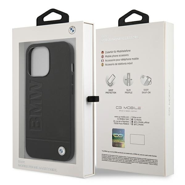 BMW Skal iPhone 13 Pro Max Signature Logo Imprint - Svart Svart