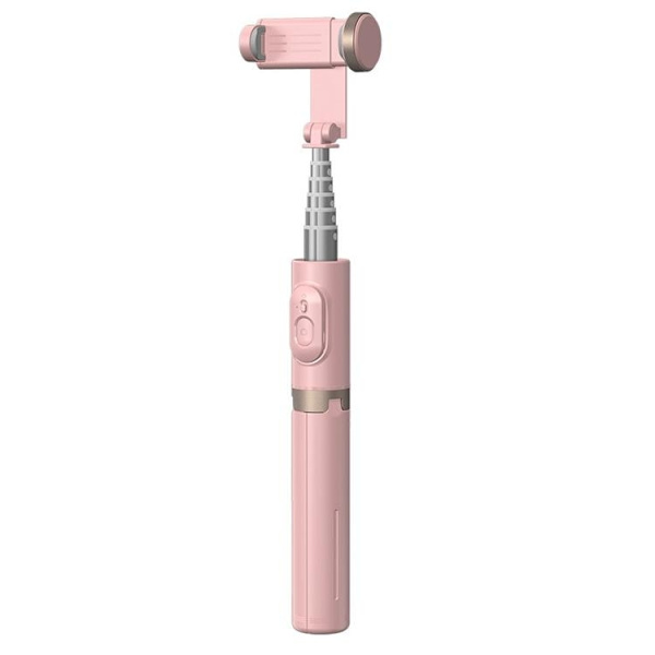 Utdragbart stativ Aluminiumlegering Bluetooth Selfiepinne Q12 - Rosa