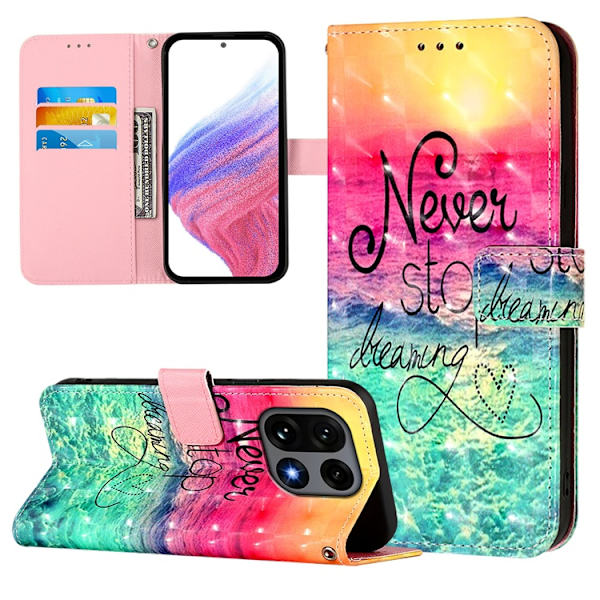 OnePlus 15 Konstläder Plånboksfodral Pattern Printing Grön