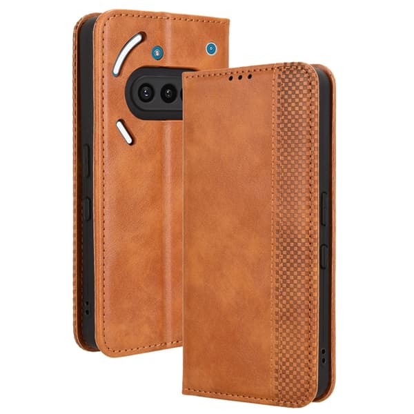 Nothing Phone (3a) Plånboksfodral Retro Kickstand - Brun Brun
